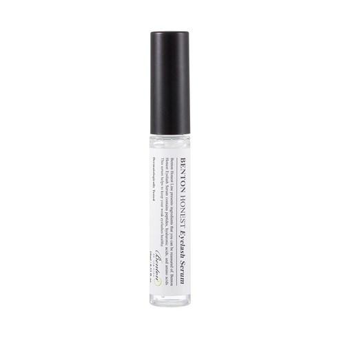 ProtoClinical k-beauty Benton Honest Eye Lash Serum 10ml single upright soft lilac serum bottle centered on a white background with pale pink side accents