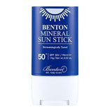 ProtoClinical k-beauty Benton Mineral Sun Stick (SPF50+ PA++++) 15g single upright dark blue sun stick package centered on a light background.