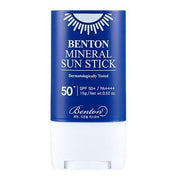 ProtoClinical k-beauty Benton Mineral Sun Stick (SPF50+ PA++++) 15g single upright dark blue sun stick package centered on a light background.