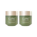 ProtoClinical k-beauty [KIM JEONG MOON Aloe] Cure Plus intensive 2X Cream 50g X 2ea shown as two dark olive cream packages side by side on a light background