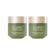 ProtoClinical k-beauty [KIM JEONG MOON Aloe] Cure Plus intensive 2X Cream 50g X 2ea shown as two dark olive cream packages side by side on a light background