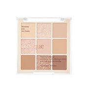 ProtoClinical k-beauty gold and beige cosmetic palette on a white background.