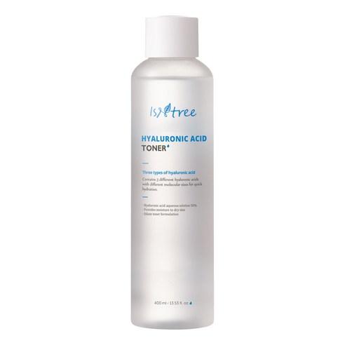 ProtoClinical k-beauty Isntree Hyaluronic Acid Toner 400ml single upright toner bottle centered on a white background