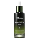 ProtoClinical k-beauty Isntree Mugwort Calming Ampoule 50ml in gray-green bottle packaging shown upright on a white background
