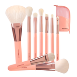 ProtoClinical k-beauty CORINGCO Rose Book Watercolor Brush Set in a soft beige and blush-toned product layout on a light background