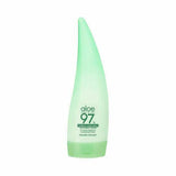 ProtoClinical k-beauty [HOLIKA HOLIKA] Aloe 97% Soothing Lotion Intensive Moisturizing 240ml single upright pale green lotion bottle centered on a white background with soft peach side shading