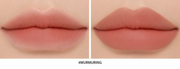 ProtoClinical k-beauty 3CE Soft Matte Lipstick 3.5g (10 Colors) paired matte nude-pink lip swatches labeled Murmuring on a cream background