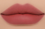 ProtoClinical k-beauty 3CE Soft Matte Lipstick 3.5g (Warm VS Cool) (6 Colors) horizontal warm brown lipstick swatch on a beige background with lighter cream edges