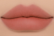 ProtoClinical k-beauty 3CE Soft Matte Lipstick 3.5g (Warm VS Cool) (6 Colors) close-up of matte nude-beige lips filling the frame on a skin-toned background