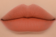 ProtoClinical k-beauty 3CE Soft Matte Lipstick 3.5g (Warm VS Cool) (6 Colors) close-up of matte peach-coral lips filling the frame on a skin-toned background