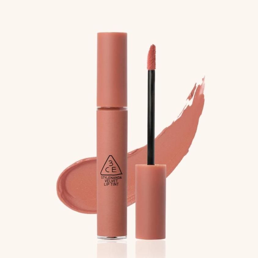 ProtoClinical k-beauty 3CE Velvet Lip Tint 4g #LIKE GENTLE single lip tint package shown upright on a clean white background