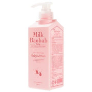 ProtoClinical k-beauty BIOKLASSE MILK BAOBAB Baby Lotion 500ml single baby lotion package in a square packshot on a plain background