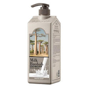 ProtoClinical k-beauty BIOKLASSE MILK BAOBAB Body Wash 1000ml #White Soap single front-facing body wash container with visible front label on a white background