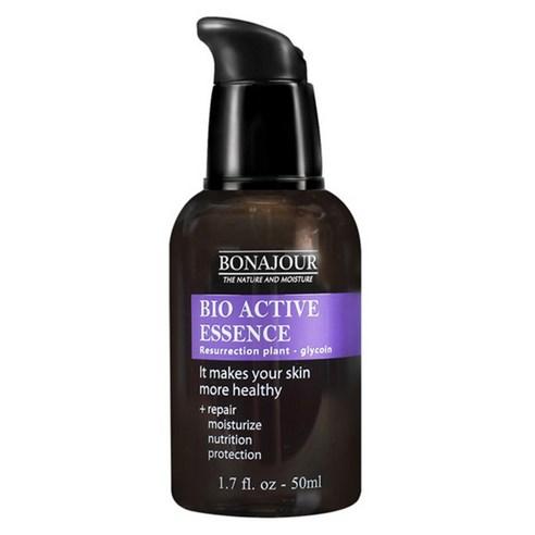 ProtoClinical k-beauty Bonajour Bio Active Resurrection Plant Essence 50ml single upright gray essence bottle centered on a pale background with soft green side tones