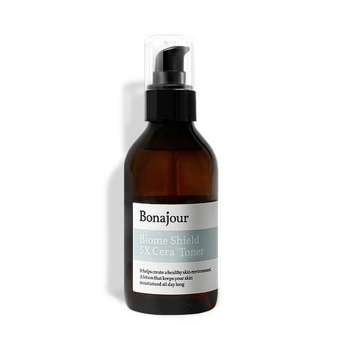 ProtoClinical k-beauty Bonajour Biome Shield 5X Cera Toner 150ml single upright dark gray toner bottle centered on a pale background