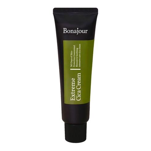 ProtoClinical k-beauty Bonajour Extreme Cica Cream 50ml green and white cream tube standing upright on a pale beige background