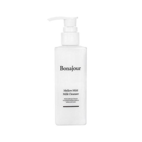 ProtoClinical k-beauty Bonajour Mellow Mild Milk Cleanser 200ml single upright cleanser package centered on a light background.