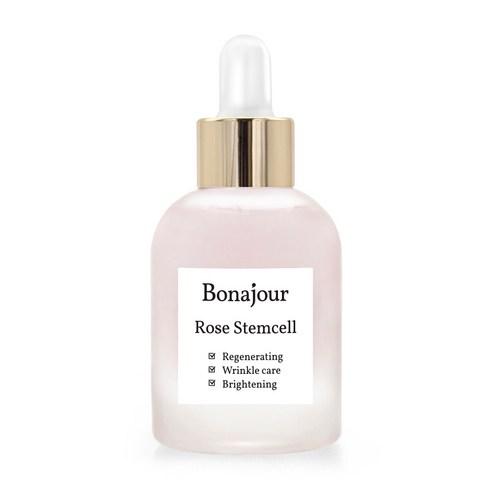 ProtoClinical k-beauty Bonajour Rose Stem Cell Ampoule 30ml single upright rose ampoule bottle centered on a pale background