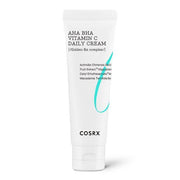 ProtoClinical k-beauty COSRX AHA/BHA Refresh Vitamin C Daily Cream 50ml single upright cream tube centered on a white background