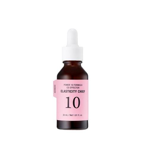 ProtoClinical k-beauty It'S SKIN [NEW] Power 10 Formula CO Effector 30ml as a single upright mauve serum bottle centered on a white background with soft mint side accents