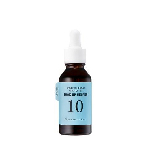 ProtoClinical k-beauty It'S SKIN [NEW] Power 10 Formula GF Effector 30ml as a single upright blue serum bottle centered on a white background with pale blue side accents