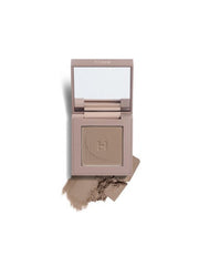 ProtoClinical k-beauty warm taupe beauty product silhouette on a light background with pale blue lower corners.