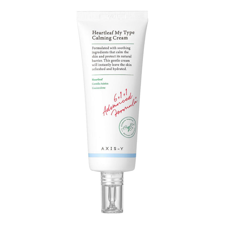 AXIS-Y Heartleaf My Type Calming Cream 60ml by ProtoClinical displayed in a clean product shot with branded calming cream packaging on a light background for a k-beauty skincare routine.