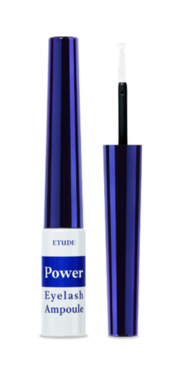 ProtoClinical k-beauty ETUDE HOUSE Power Eyelash Ampoule 6g single upright blue ampoule tube on a transparent background