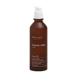 ProtoClinical k-beauty single upright taupe bottle silhouette on a white background with a darker brown center panel and pale blue corner shading