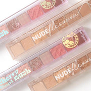 ProtoClinical k-beauty peripera All Take Mood Palette 6.8g [NEW Colors] (2 Colors) open eyeshadow palette with multiple rosy mauve and beige pans on a white background