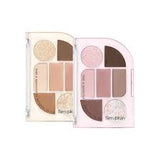 ProtoClinical k-beauty peripera Simplain Eye Palette 1.5gx1.17gx2.18g x 4 (2 Colors) shown in soft beige tones on a white background.