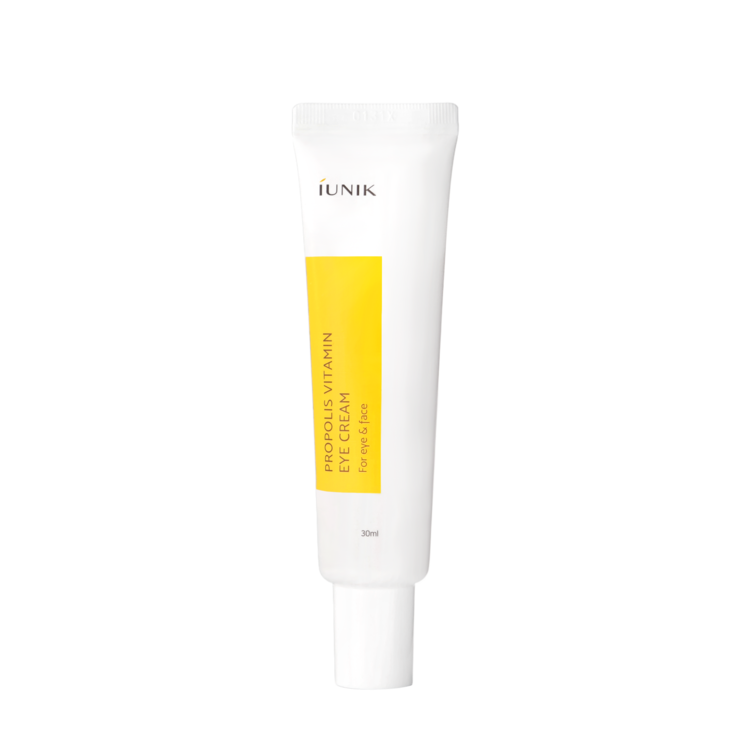 ProtoClinical k-beauty iUNIK Propolis Vitamin Eye Cream For Eye&Face 30ml single eye cream package shown upright on a clean white background