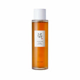 ProtoClinical k-beauty [Beauty of Joseon] Ginseng Essence Water 150ml single upright amber essence bottle centered on a pale background with soft cream side shading