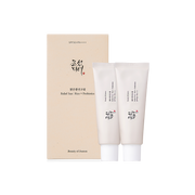 ProtoClinical k-beauty [Beauty of Joseon] Relief Sun: Rice + Probiotics (SPF50+ PA++++) Double Pack 50ml X 2ea single upright rectangular double-pack box centered on a light background.