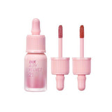 ProtoClinical k-beauty peripera Ink Airy Velvet 4g (NEW #21~#25) two upright pink lip tint package silhouettes with a slim tube beside a taller rectangular box on a pale background