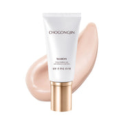 ProtoClinical k-beauty MISSHA Chogongjin Sulbon Jin Tone Up Sun Cream 50ml single upright peach and taupe sun cream bottle with pale blue accents on a light background