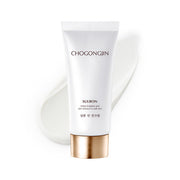 ProtoClinical k-beauty MISSHA Chogongjin Sulbon Sunscreen SPF50+ PA++++ 50ml single slim taupe sunscreen bottle on a soft white background