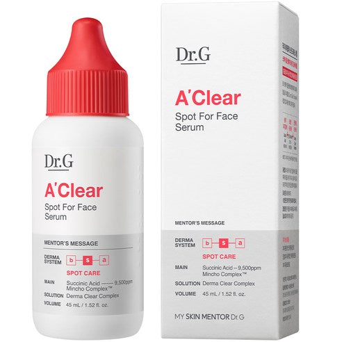 ProtoClinical k-beauty Dr.G A' Clear Spot For Face Serum 45ml single front-facing serum package on a light background