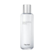 ProtoClinical k-beauty Re:NK Intense Brightening Boosting Toner 150ml beauty product silhouette with a pale blue-gray vertical center on a light background.