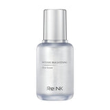 ProtoClinical k-beauty Re:NK INTENSE BRIGHTENING CLEAR SERUM 40ml beauty product silhouette with a soft gray center and warm pink side tones on a light background.