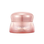 ProtoClinical k-beauty Re:NK ORIGINAL RADIANCE COLOR CREAM 40ml abstract beauty graphic with a muted rose center and pale aqua edges on a light background.