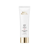 ProtoClinical k-beauty MISSHA Safe Block RX Rosy Tone Up SPF50+/PA++++ 50ml single front-facing tone-up sunscreen tube on a white background.