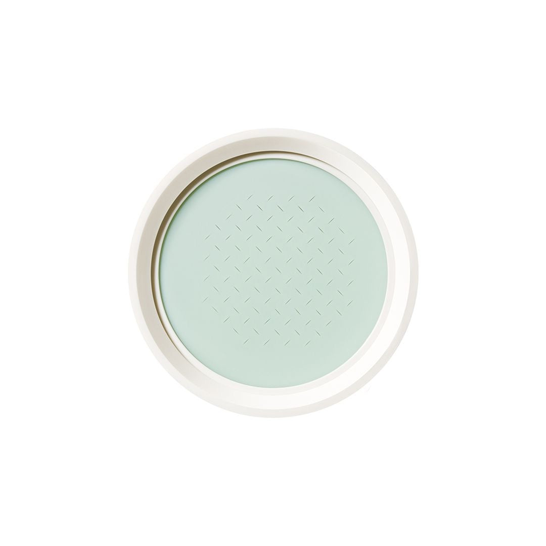 ProtoClinical k-beauty round gray beauty compact on a clean white background.