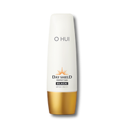 ProtoClinical k-beauty beige product packaging with a muted olive lower section on a light background.