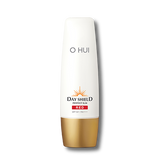 ProtoClinical k-beauty beige product packaging with a muted olive lower section on a light background.