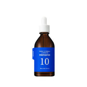 ProtoClinical k-beauty It'S SKIN POWER 10 FORMULA LI EFFECTOR FIREFIGHTER 60ml in a single deep blue bottle centered upright on a white background with soft peach side accents.