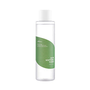 ProtoClinical k-beauty Isntree Aloe Soothing Toner 200ml shown as a single aqua bottle-style pack centered upright with pale side accents on a white background