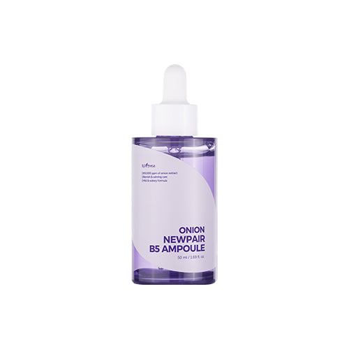 ProtoClinical k-beauty Isntree Onion Newpair B5 Ampoule 50ml single upright lavender bottle centered on a light background.