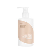 ProtoClinical k-beauty soft peach and beige cosmetic product packaging on a light background.