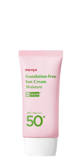 ProtoClinical k-beauty [MANYO FACTORY] ma:nyo Foundation-Free Sun Cream Moisture 50ml SPF50+ PA++++ shown as a single sunscreen package in a close product detail view